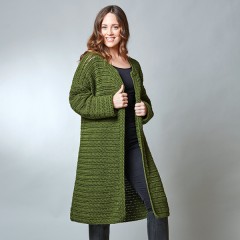 PT 8582 - Longline Crochet Coatigan
