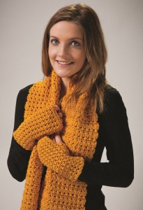 PT 8516 - Criss Cross Scarf/Wrap & Mitts